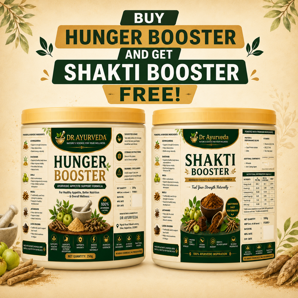 DrAyurveda Complete Weight Gain Combo | Buy Hunger booster and get Shakti Booster Free|